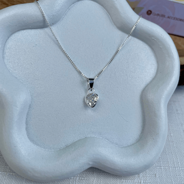 Collar de Plata 925 Corazón Punto de Luz - Imagen 2